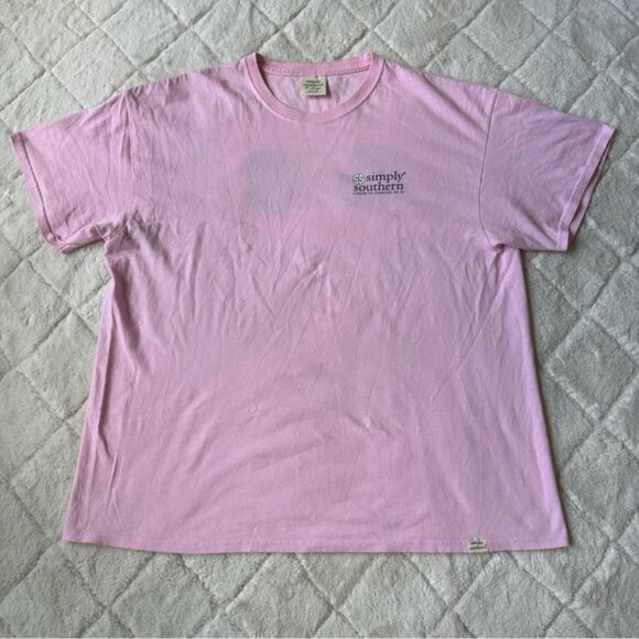 Simply Southern | "Mingo Patch" Pink Short Sleeve Graphic Tee | Size Extra Large - Picture 3 of 12